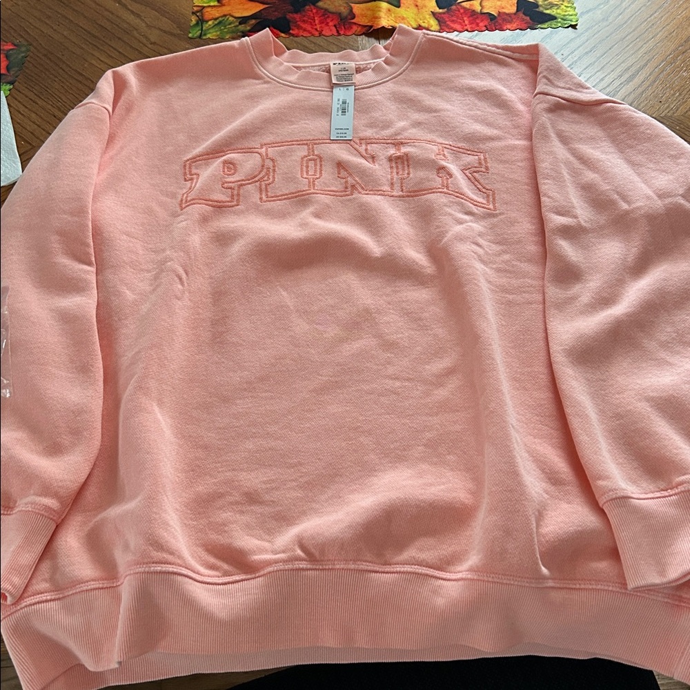 BNWT VS PINK Ivy fleece oversized crew sweatshirt